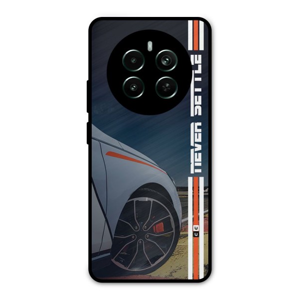 Never Settle SuperCar Metal Back Case for Realme 12 Plus