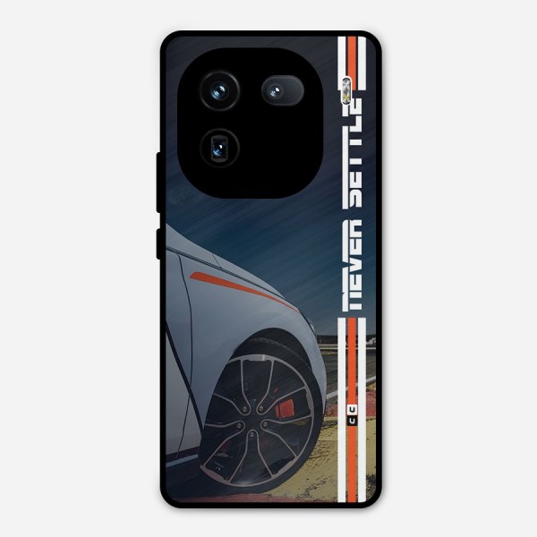 Never Settle SuperCar Metal Back Case for iQOO 12