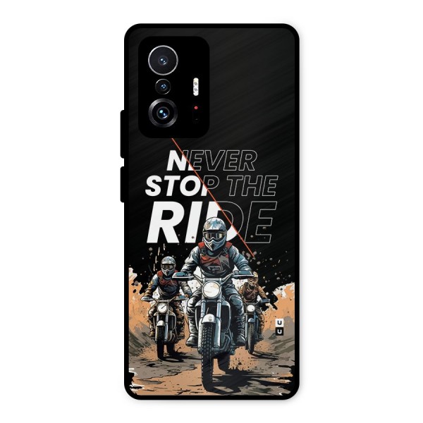 Never Stop ride Metal Back Case for Xiaomi 11T Pro
