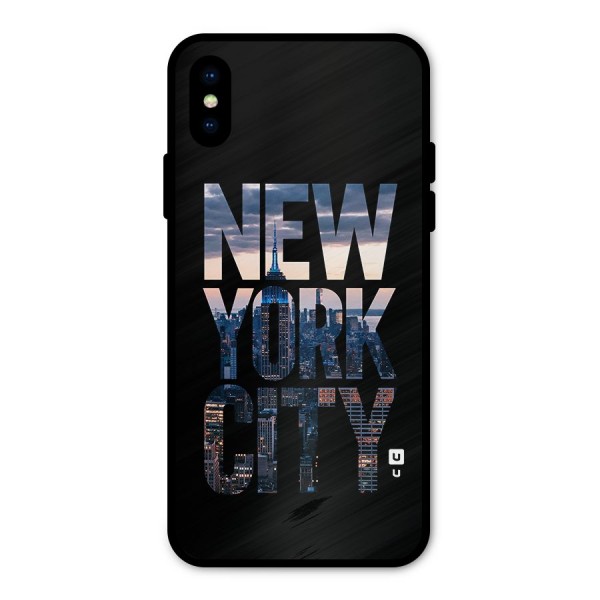 New York City Metal Back Case for iPhone XS
