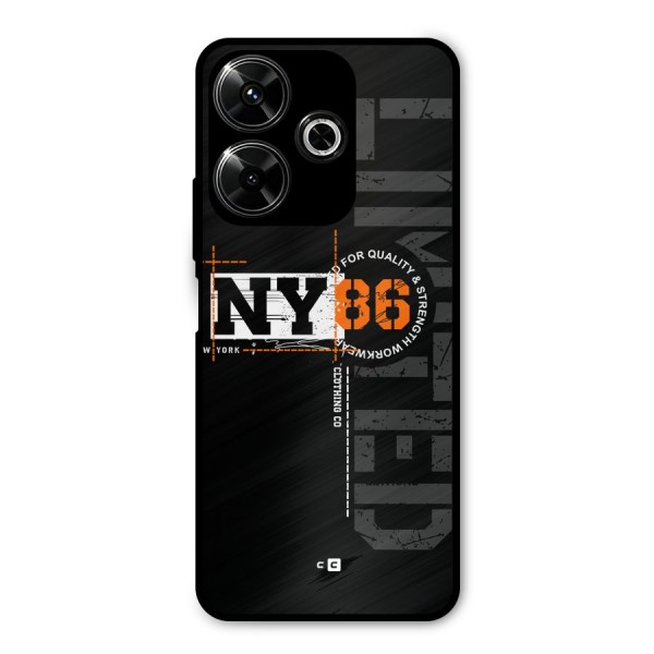 New York Limited Metal Back Case for Poco M6 Plus