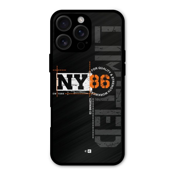 New York Limited Metal Back Case for iPhone 16 Pro Max