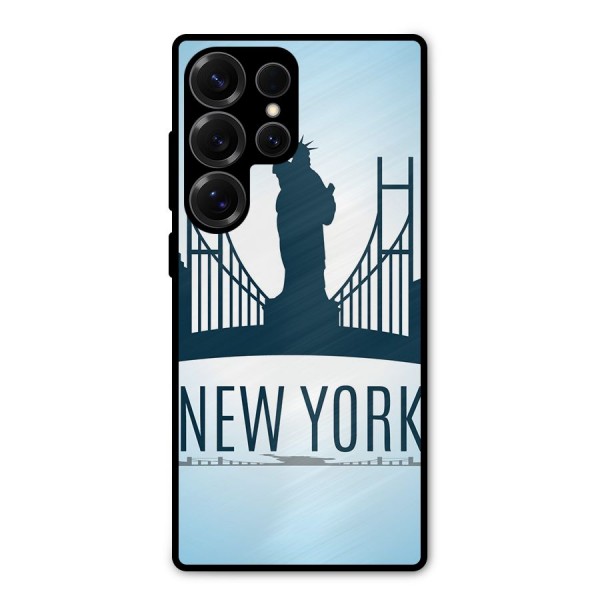 New York Skyline Metal Back Case for Galaxy S25 Ultra