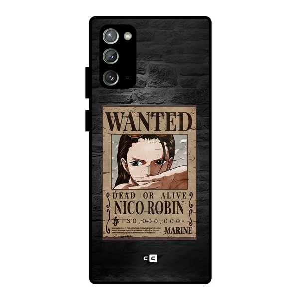Nico Robin Wanted Metal Back Case for Galaxy Note 20