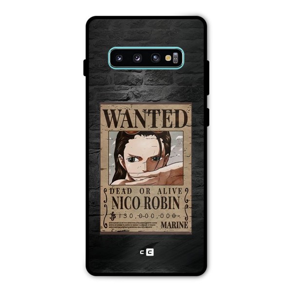 Nico Robin Wanted Metal Back Case for Galaxy S10 Plus