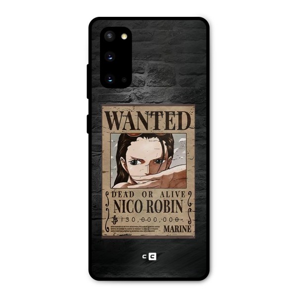 Nico Robin Wanted Metal Back Case for Galaxy S20