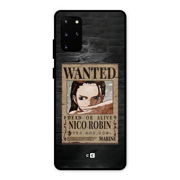 Nico Robin Wanted Metal Back Case for Galaxy S20 Plus