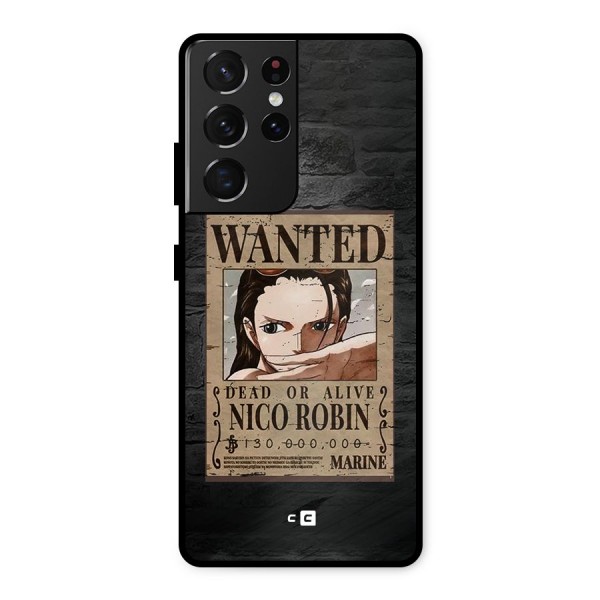 Nico Robin Wanted Metal Back Case for Galaxy S21 Ultra 5G