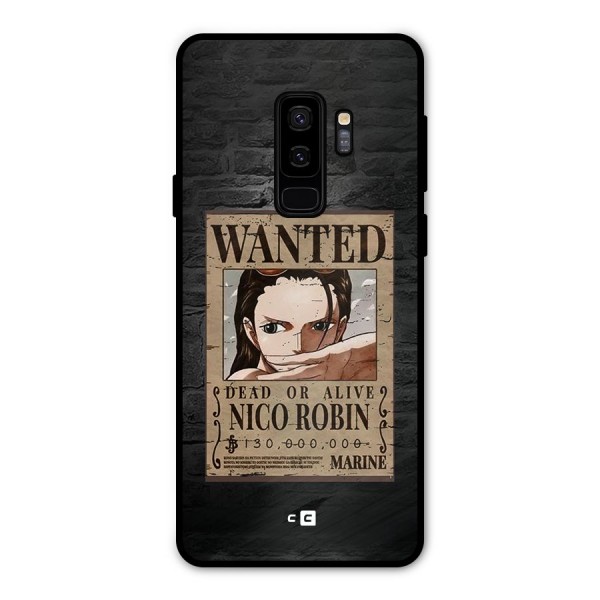 Nico Robin Wanted Metal Back Case for Galaxy S9 Plus