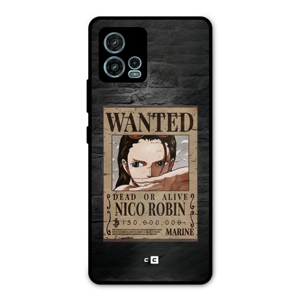 Nico Robin Wanted Metal Back Case for Moto G72