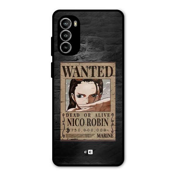 Nico Robin Wanted Metal Back Case for Moto G82