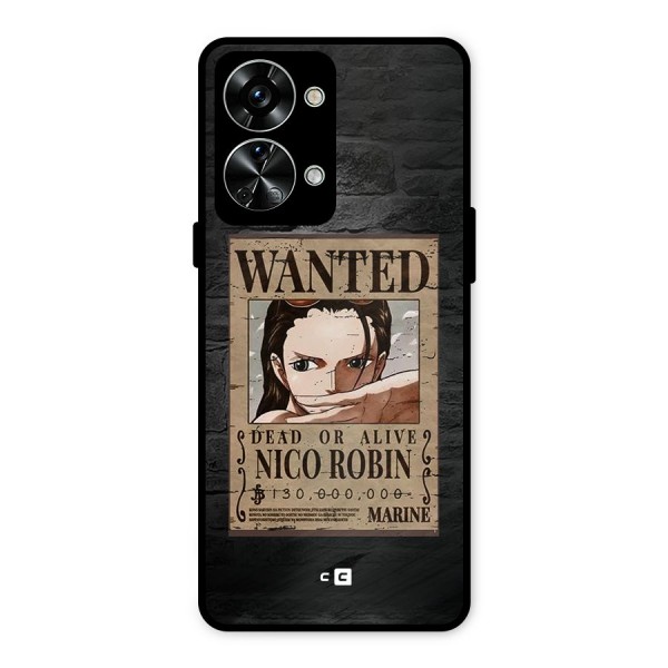 Nico Robin Wanted Metal Back Case for OnePlus Nord 2T