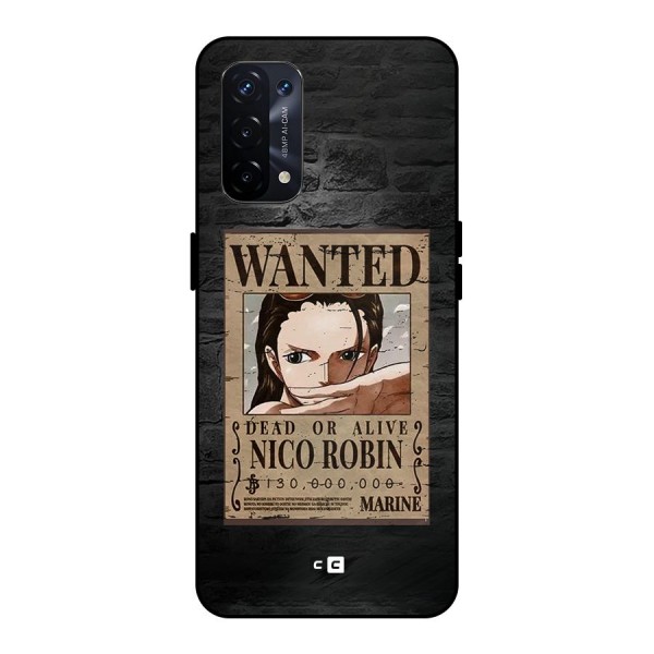 Nico Robin Wanted Metal Back Case for Oppo A74 5G