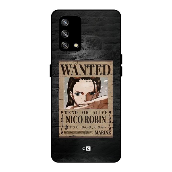 Nico Robin Wanted Metal Back Case for Oppo F19s
