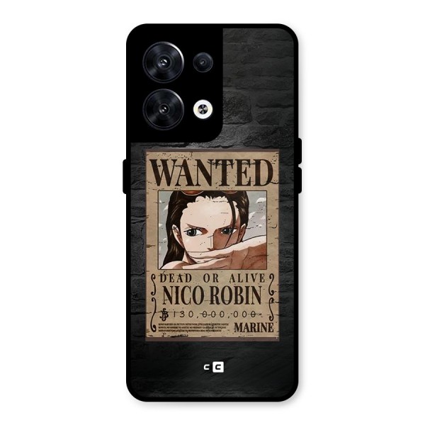 Nico Robin Wanted Metal Back Case for Oppo Reno8 5G