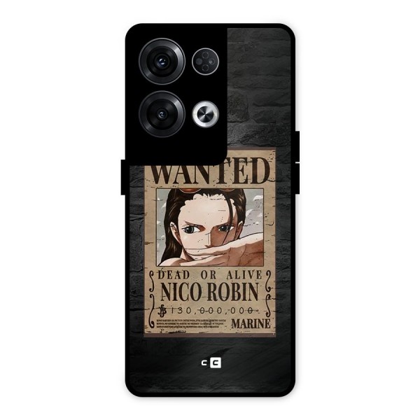 Nico Robin Wanted Metal Back Case for Oppo Reno8 Pro 5G