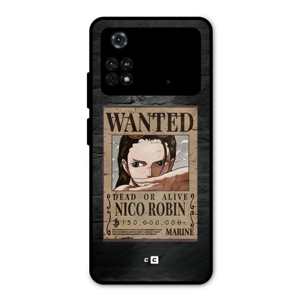 Nico Robin Wanted Metal Back Case for Poco M4 Pro 4G