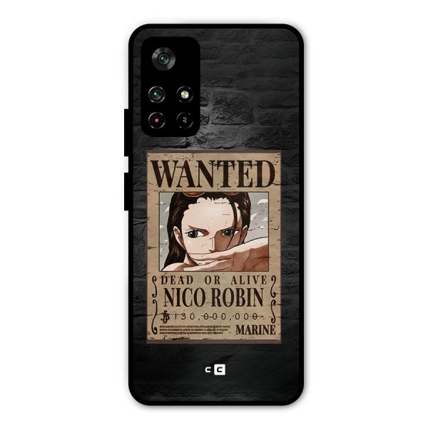 Nico Robin Wanted Metal Back Case for Poco M4 Pro 5G