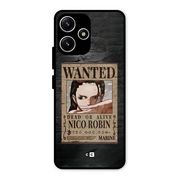 Nico Robin Wanted Metal Back Case for Poco M6 Pro