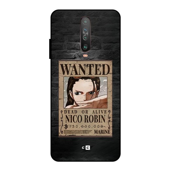 Nico Robin Wanted Metal Back Case for Poco X2