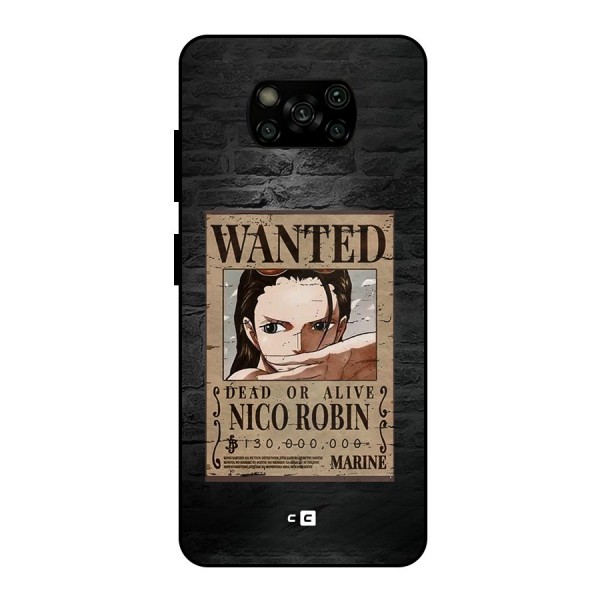 Nico Robin Wanted Metal Back Case for Poco X3