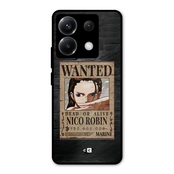 Nico Robin Wanted Metal Back Case for Poco X6