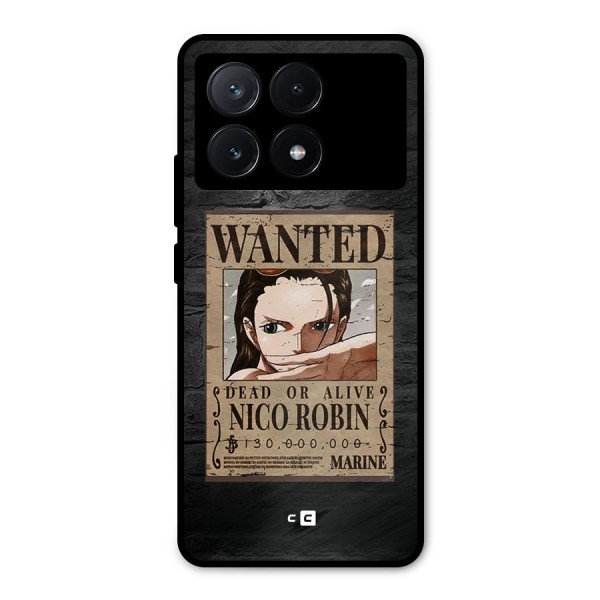 Nico Robin Wanted Metal Back Case for Poco X6 Pro