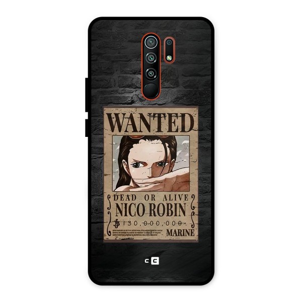 Nico Robin Wanted Metal Back Case for Redmi 9 Prime