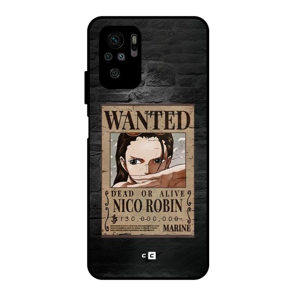 Nico Robin Wanted Metal Back Case for Redmi Note 10