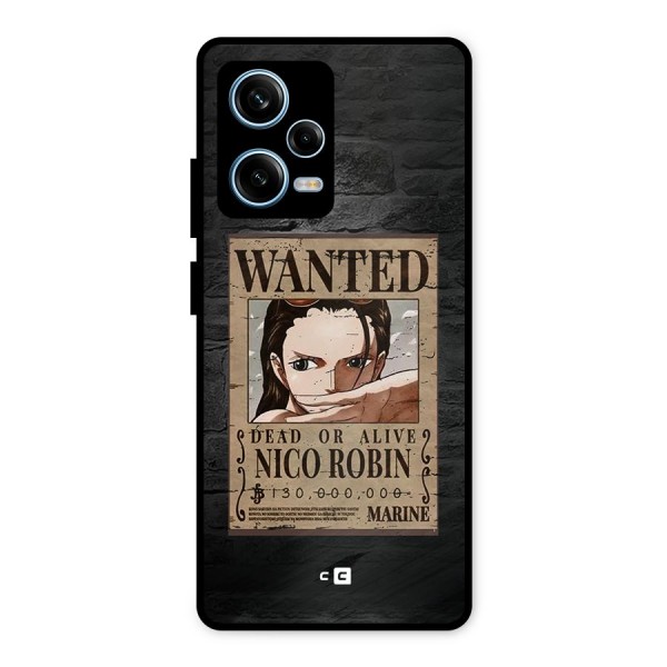 Nico Robin Wanted Metal Back Case for Redmi Note 12 Pro