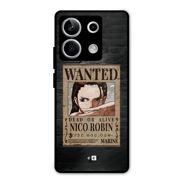 Nico Robin Wanted Metal Back Case for Redmi Note 13 5G