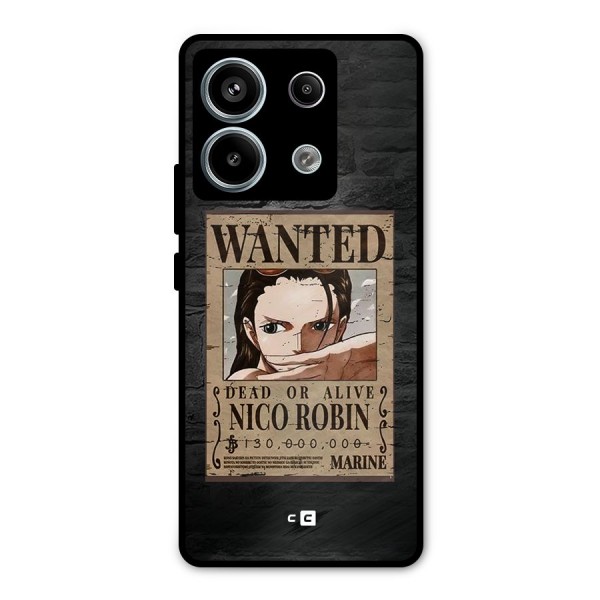 Nico Robin Wanted Metal Back Case for Redmi Note 13 Pro 5G