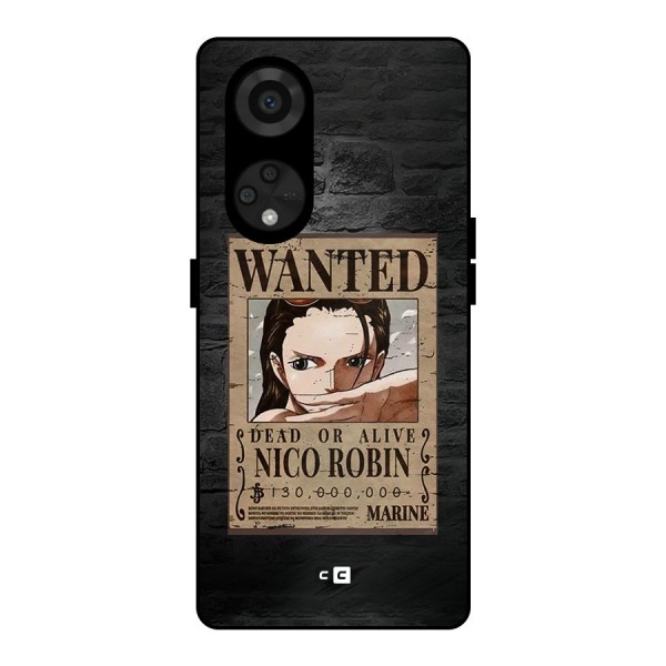 Nico Robin Wanted Metal Back Case for Reno8 T 5G