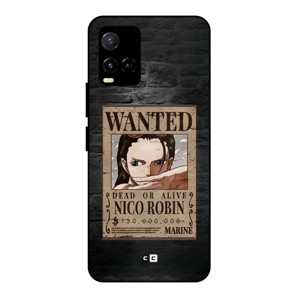 Nico Robin Wanted Metal Back Case for Vivo Y21G