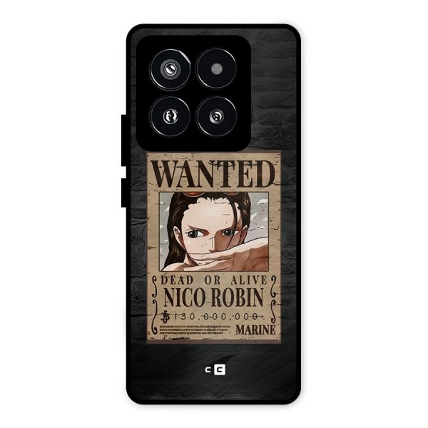 Nico Robin Wanted Metal Back Case for Xiaomi 14 Pro