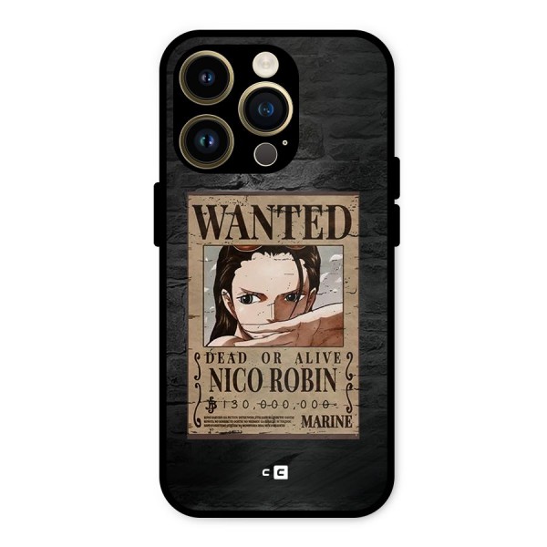 Nico Robin Wanted Metal Back Case for iPhone 14 Pro