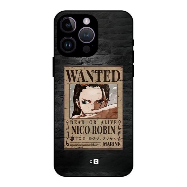 Nico Robin Wanted Metal Back Case for iPhone 14 Pro Max