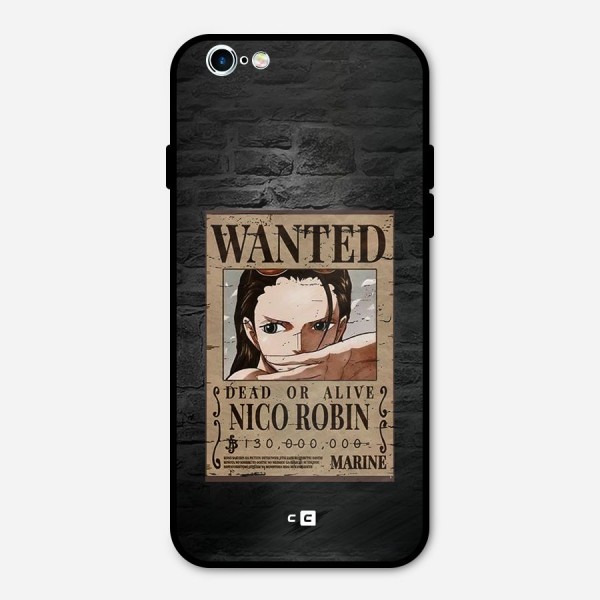 Nico Robin Wanted Metal Back Case for iPhone 6 6s