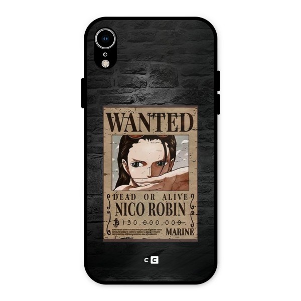 Nico Robin Wanted Metal Back Case for iPhone XR