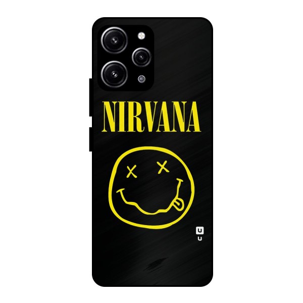 Nirvana Smiley Glass Back Case for Redmi 12 4G