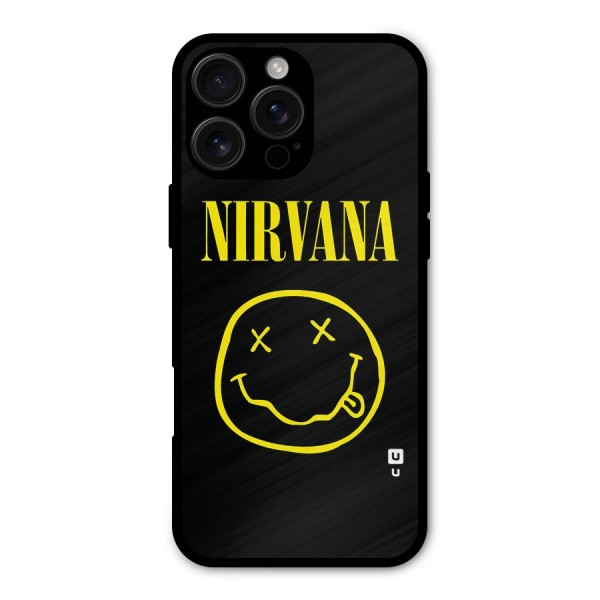 Nirvana Smiley Metal Back Case for iPhone 16 Pro Max