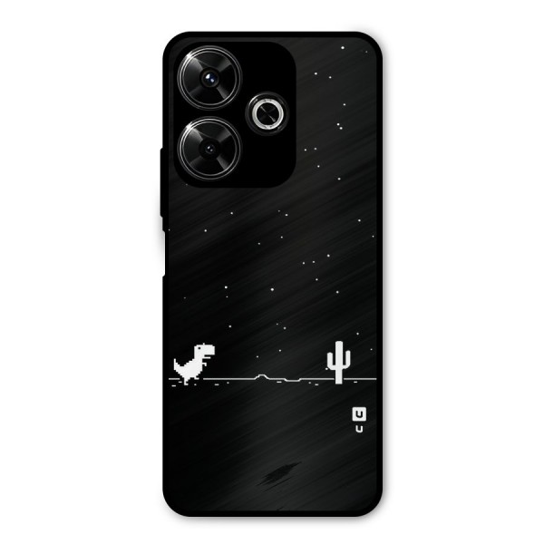 No Connection Night Metal Back Case for Poco M6 Plus