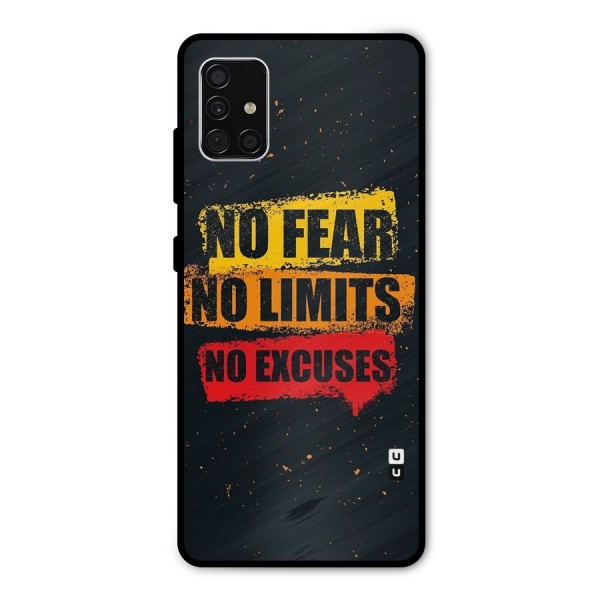 No Fear No Limits Metal Back Case for Galaxy A51