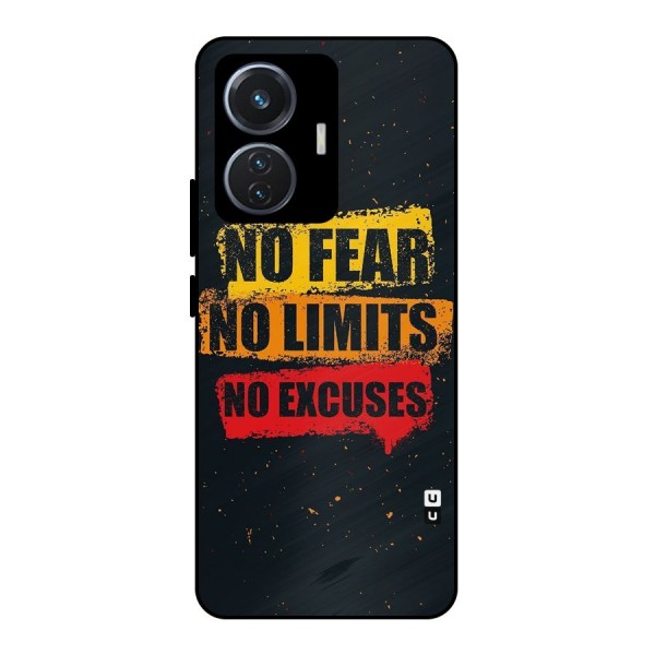 No Fear No Limits Metal Back Case for iQOO Z6 44W