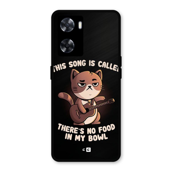 No Food in My Bowl Cat Metal Back Case for OnePlus Nord N20 SE
