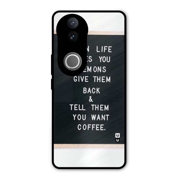 No Lemon Only Coffee Metal Back Case for iQOO Z10R