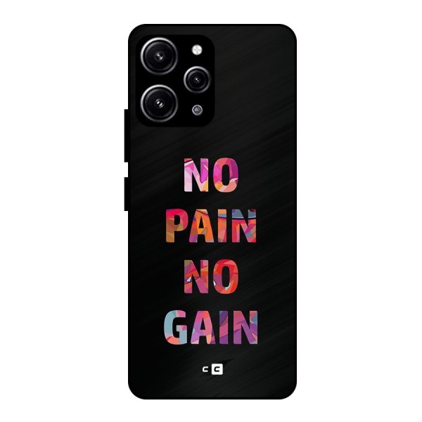 No Pain No Gain Glass Back Case for Redmi 12 4G