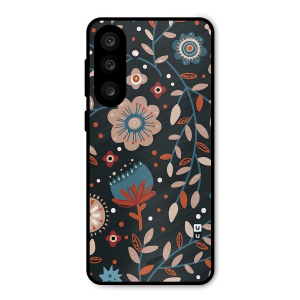 Nordic Arts Flowery Space Metal Back Case for Galaxy M56