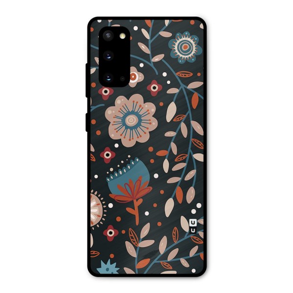 Nordic Arts Flowery Space Metal Back Case for Galaxy S20