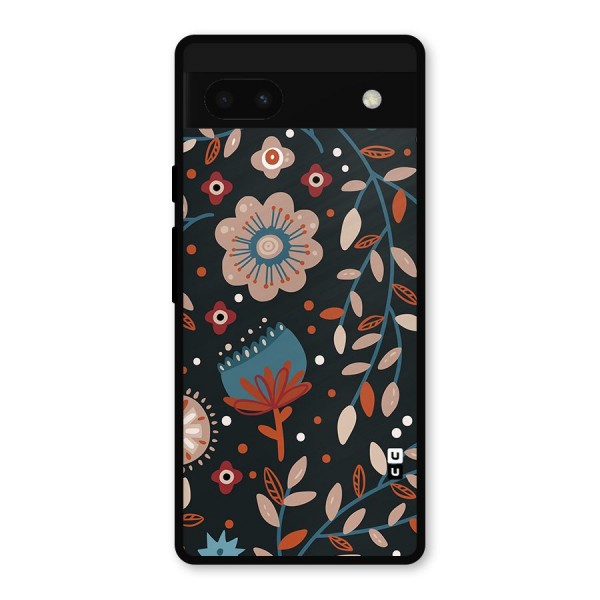 Nordic Arts Flowery Space Metal Back Case for Google Pixel 6a